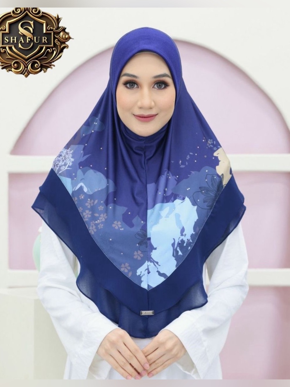 Muslim modest  Ready-to-Wear dibble layered Hijab Adult Instant Hijab scarf